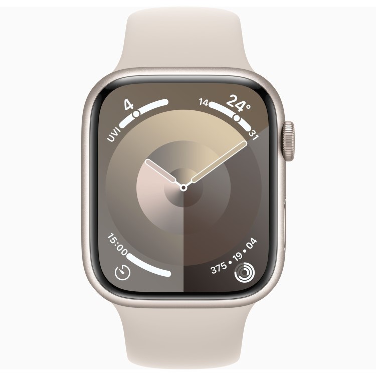 Apple Watch Series 9 GPS + Cellular 41mm Starlight Aluminium Case with Starlight Sport Band - M/L