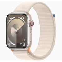 Apple Watch Series 9 GPS + Cellular 41mm Starlight Aluminium Case with Starlight Sport Loop