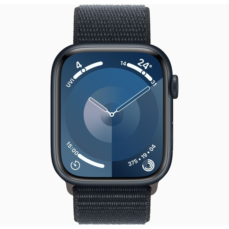 Apple Watch Series 9 GPS + Cellular 41mm Midnight Aluminium Case with Midnight Sport Loop