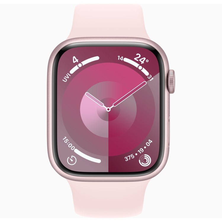 Apple Watch Series 9 GPS + Cellular 41mm Pink Aluminium Case with Light Pink Sport Band - M/L