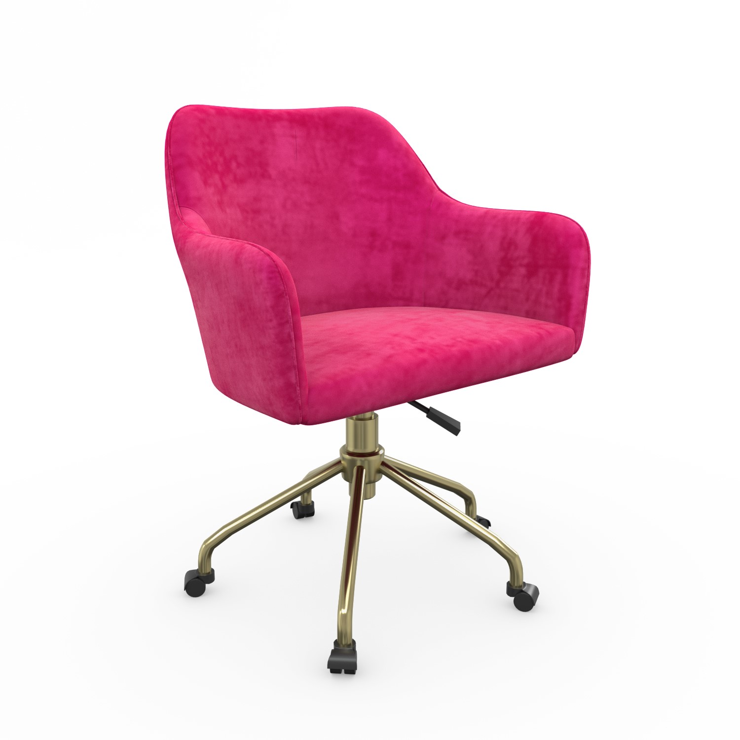 pink velvet desk chair
