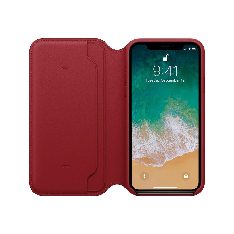 iPhone X Leather Folio - PRODUCTRED
