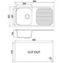 Astracast MS10WHHOMESK MSK Single Bowl Reversible Composite Sink in White