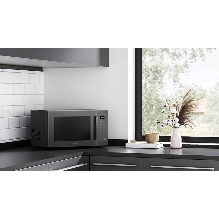 Refurbished Samsung MS23T5018AC 23L Glass Front Solo Microwave Charcoal