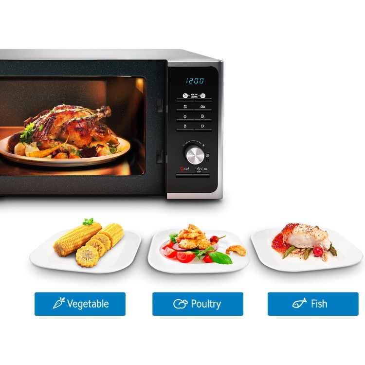 Refurbished Samsung MS28F303TFK 28L 800W Solo Microwave Black