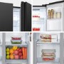 Fridgemaster 439 Litre Side-by-Side American Fridge Freezer - Black
