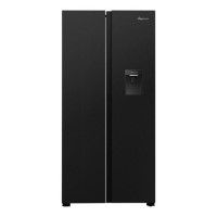 Fridgemaster 439 Litre Side-by-Side American Fridge Freezer - Black