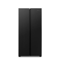 Refurbished Fridgemaster MS83430EB Freestanding 441 Litre Frost Free American Fridge Freezer Black