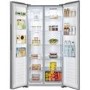 Fridgemaster 428 Litre American Side-By-Side Fridge Freezer - Silver