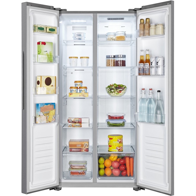 Fridgemaster 428 Litre American Side-By-Side Fridge Freezer - Silver
