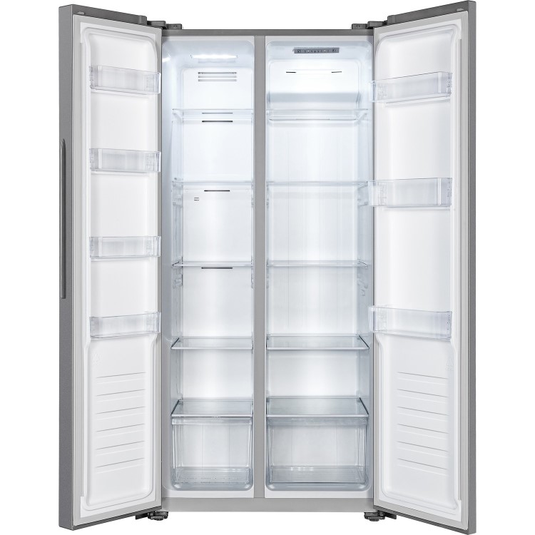 Fridgemaster 428 Litre American Side-By-Side Fridge Freezer - Silver