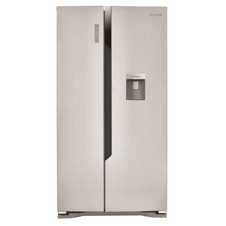 Fridgemaster 514 Litre  Side-by-side American Fridge Freezer - Silver