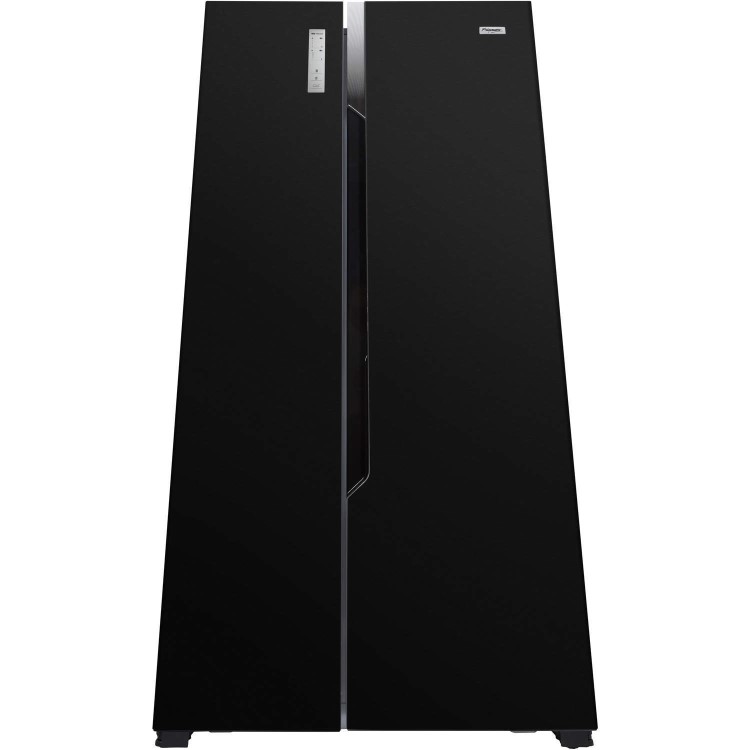 GRADE A1 - Fridgemaster MS91518FFB Frost Free Side-by-side American Fridge Freezer - Black