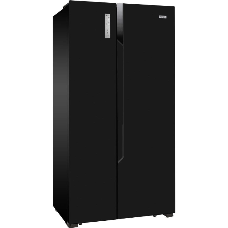 GRADE A1 - Fridgemaster MS91518FFB Frost Free Side-by-side American Fridge Freezer - Black
