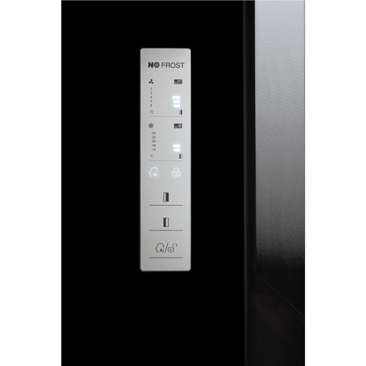 GRADE A1 - Fridgemaster MS91518FFB Frost Free Side-by-side American Fridge Freezer - Black