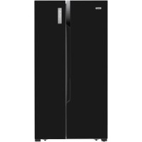 GRADE A1 - Fridgemaster MS91518FFB Frost Free Side-by-side American Fridge Freezer - Black