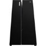 GRADE A1 - Fridgemaster MS91518FFB Frost Free Side-by-side American Fridge Freezer - Black