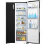 GRADE A1 - Fridgemaster MS91518FFB Frost Free Side-by-side American Fridge Freezer - Black