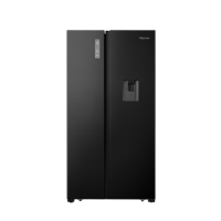 Fridgemaster 519 Litre Side-By-Side American Fridge Freezer - Black