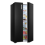 Fridgemaster 519 Litre Side-By-Side American Fridge Freezer - Black