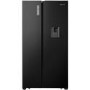 Fridgemaster 519 Litre Side-By-Side American Fridge Freezer With Multiflow  - Black