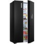 Fridgemaster 519 Litre Side-By-Side American Fridge Freezer With Multiflow  - Black