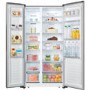 Fridgemaster 519 Litre Side-By-Side American Fridge Freezer With Multiflow  - Silver