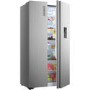 Fridgemaster 519 Litre Side-By-Side American Fridge Freezer With Multiflow  - Silver