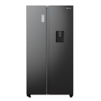 Fridgemaster 547 Litre Side-by-side American Fridge Freezer - Black