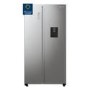 Refurbished Fridgemaster MS91547DFE American Fridge Freezer - Silver