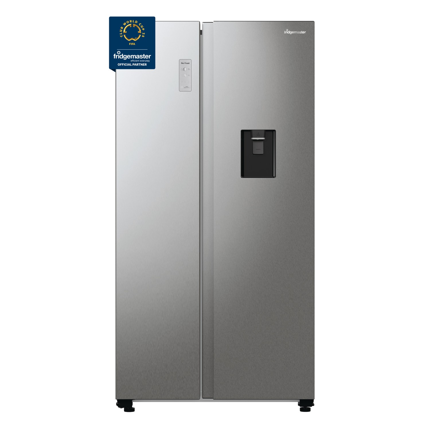 Fridgemaster 547 Litre Side-By-Side American Fridge Freezer - Silver