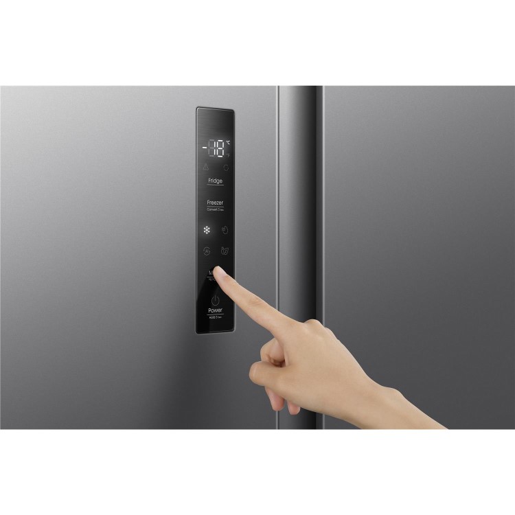 Fridgemaster 544 Litre Side-By-Side American Fridge Freezer - Silver