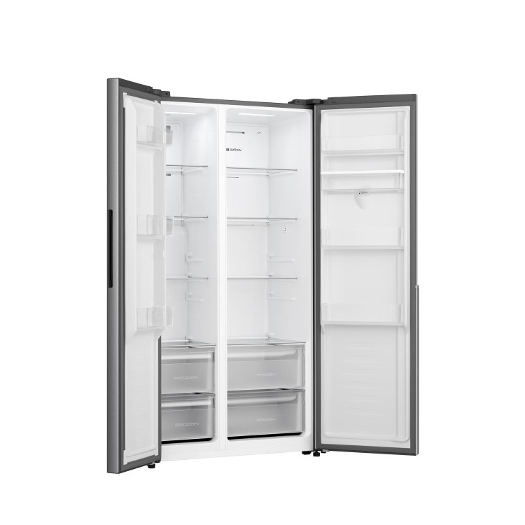 Fridgemaster 544 Litre Side-By-Side American Fridge Freezer - Silver