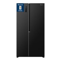 Fridgemaster 544 Litre Side-by-Side American Fridge Freezer - Black