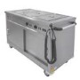 Parry MSB12 Mobile Servery Unit And Hot Cupboard With 3 x 1/1 GN Bain Marie Top 1305mm Wide. UK Plug. Made In Britain
