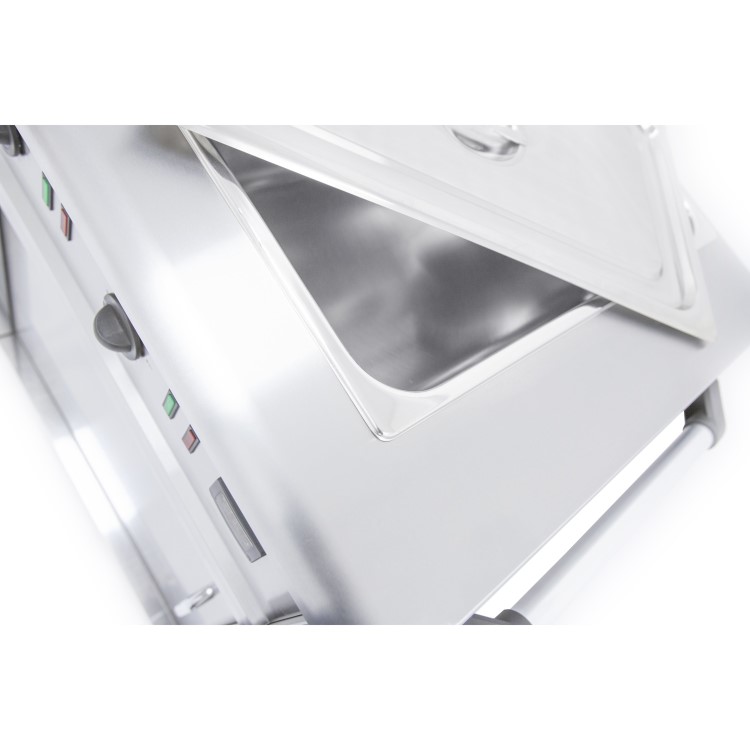 Parry MSB12 Mobile Servery Unit And Hot Cupboard With 3 x 1/1 GN Bain Marie Top 1305mm Wide. UK Plug. Made In Britain