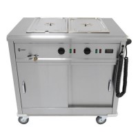 Parry MSB9 Mobile Bain Marie Servery And Hot Cupboard. 1005mm Wide. UK Plug. Made In Britain