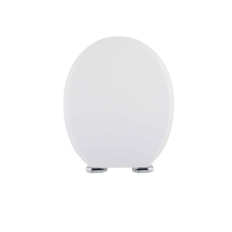 Standard Soft Close High Gloss White MDF Toilet Seat- Bottom Fix