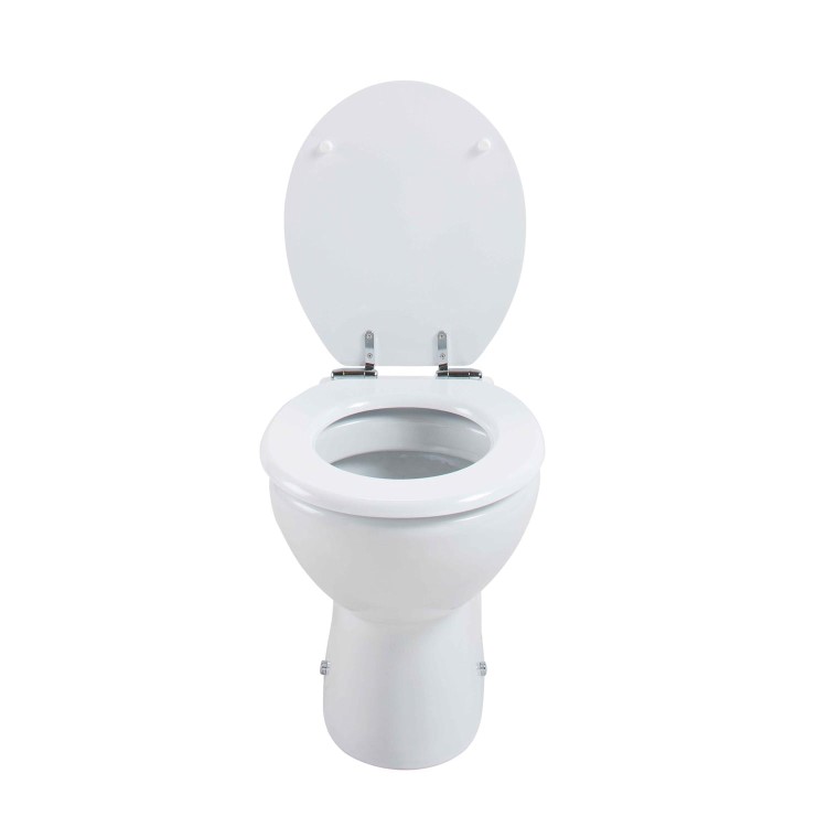 Standard Soft Close High Gloss White MDF Toilet Seat- Bottom Fix