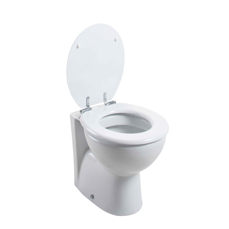 Standard Soft Close High Gloss White MDF Toilet Seat- Bottom Fix