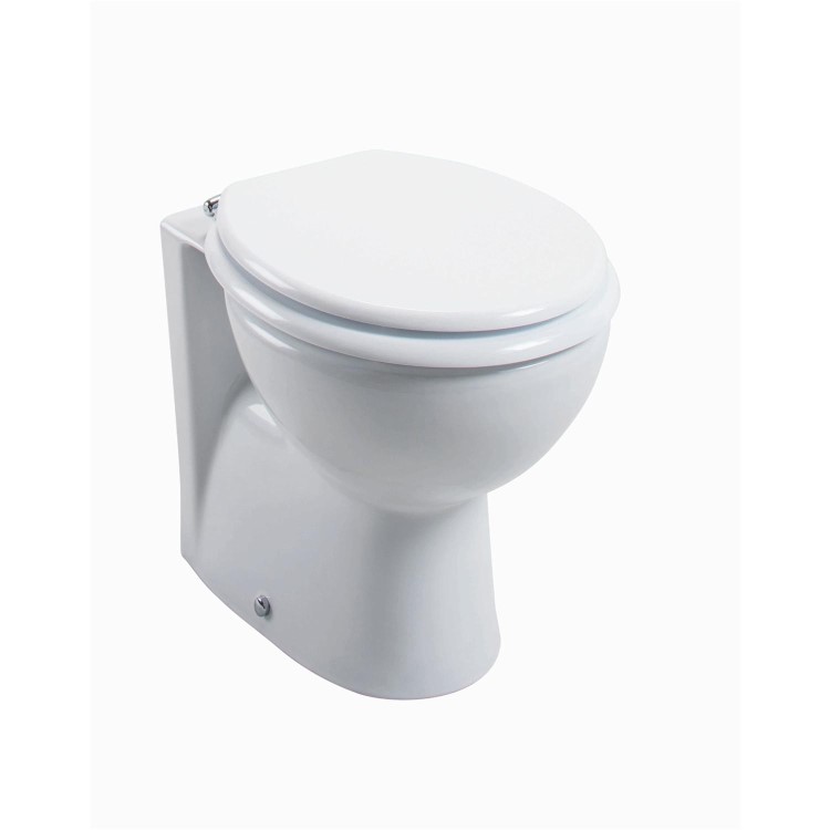 Standard Soft Close High Gloss White MDF Toilet Seat- Bottom Fix