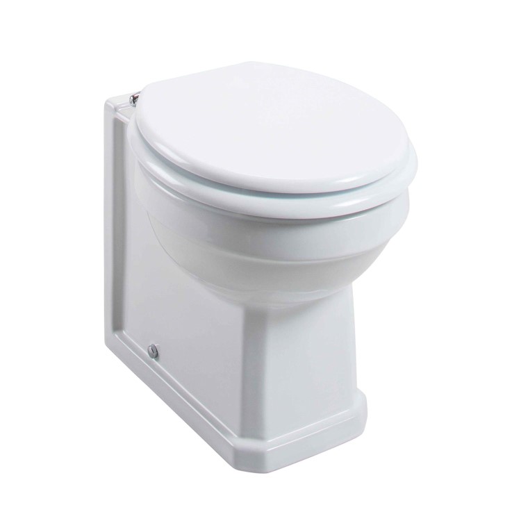 Standard Soft Close High Gloss White MDF Toilet Seat- Bottom Fix