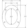 Standard Soft Close High Gloss White MDF Toilet Seat- Bottom Fix