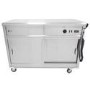 Parry MSF12 Mobile Flat Top Servery Counter And Hot Cupboard. 1305mm Wide. UK Plug. Made In Britain