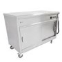 Parry MSF12 Mobile Flat Top Servery Counter And Hot Cupboard. 1305mm Wide. UK Plug. Made In Britain