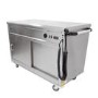 Parry MSF12 Mobile Flat Top Servery Counter And Hot Cupboard. 1305mm Wide. UK Plug. Made In Britain