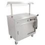 Parry MSF9G Mobile Flat Top Servery Counter And Hot Cupboard With Heated Overhead Gantry. 1005mm Wide. UK Plug. Made In Britain