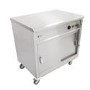 Parry MSF9 Mobile Flat Top Servery Counter And Hot Cupboard. 1005mm Wide. UK Plug. Made In Britain