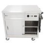 Parry MSF9 Mobile Flat Top Servery Counter And Hot Cupboard. 1005mm Wide. UK Plug. Made In Britain