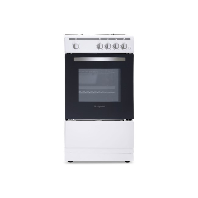 Montpellier MSG50W 50cm Single Cavity Gas Cooker - White